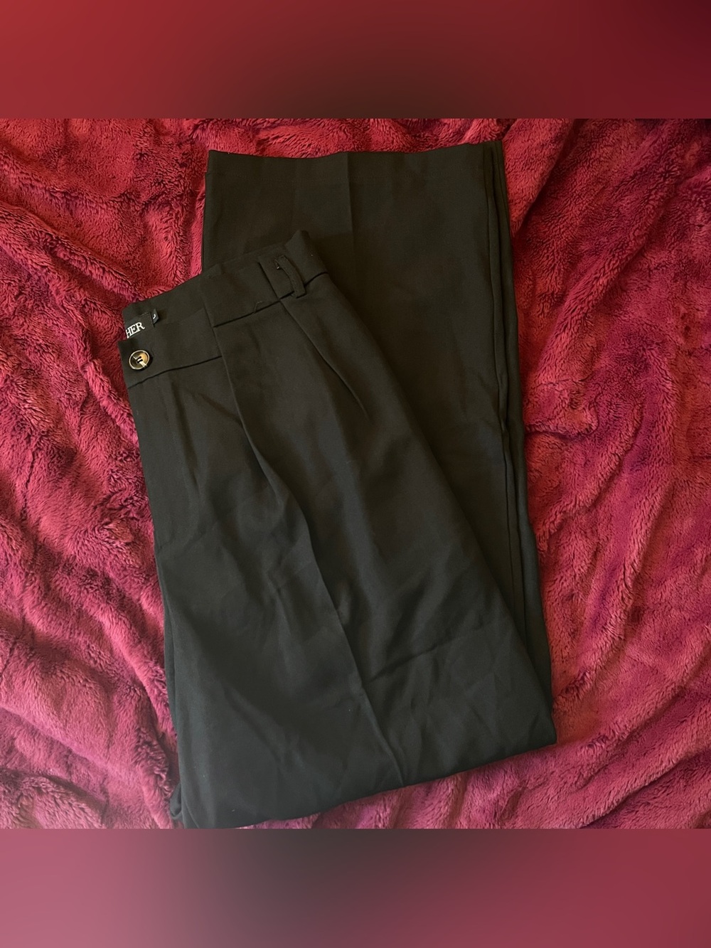 Women's Black High-Waisted Dress Pants - Classic Straight and Wide Leg